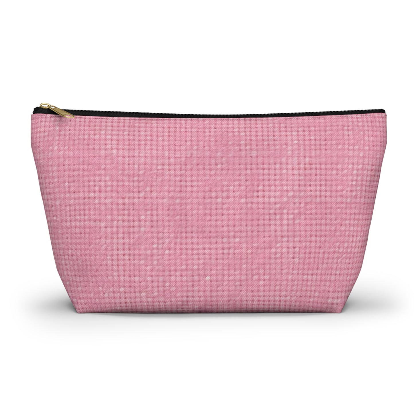 Pastel Rose Pink: Denim-Inspired, Refreshing Fabric Design - Accessory Pouch w T-bottom