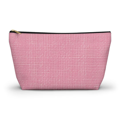 Pastel Rose Pink: Denim-Inspired, Refreshing Fabric Design - Accessory Pouch w T-bottom