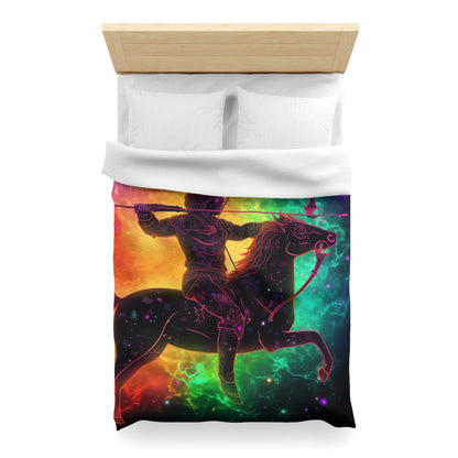 Colorful Sagittarius Zodiac Sign - Star Universe Theme - Microfiber Duvet Cover