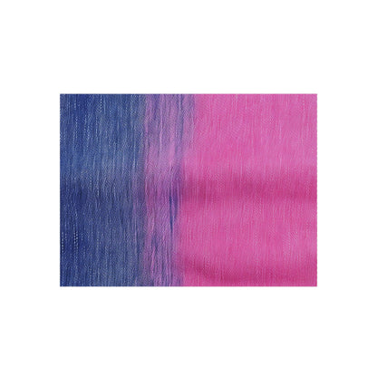 Dual Delight: Half-and-Half Pink & Blue Denim Daydream - Outdoor Rug