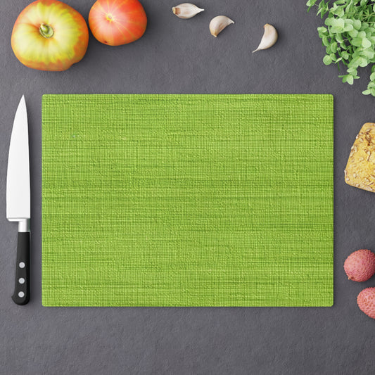 Lush Grass Neon Green: Denim-Inspired, Springtime Fabric Style - Cutting Board