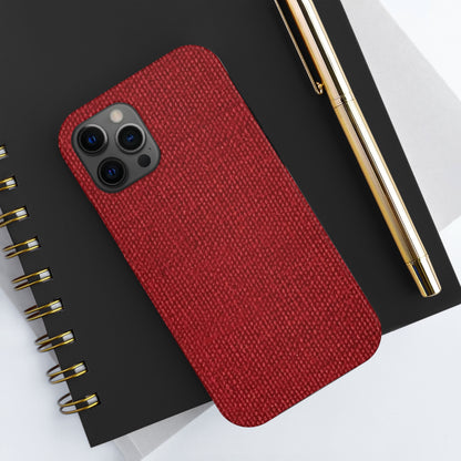 Bold Ruby Red: Denim-Inspired, Passionate Fabric Style - Tough Phone Cases