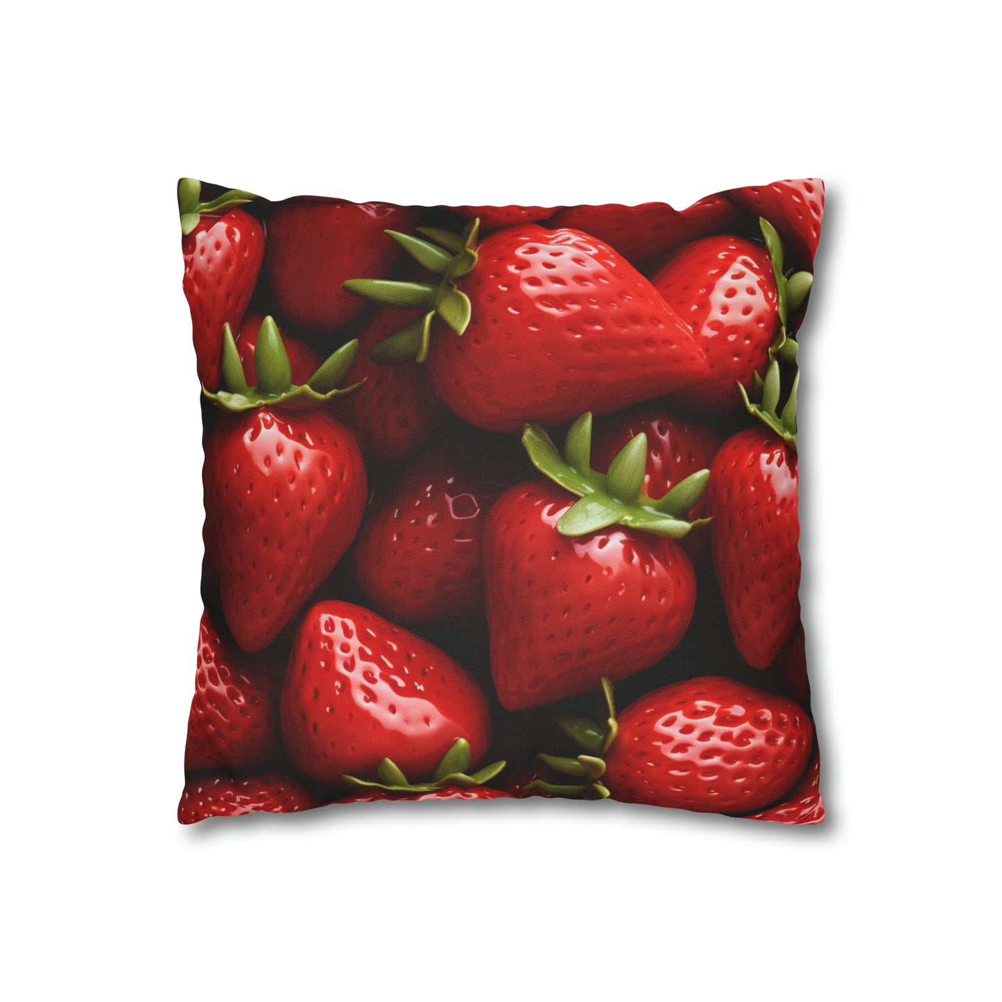 Strawberry Patch Picks: Home Decor and Gifts for the Ultimate Berry Fan - Spun Polyester Square Pillow Case