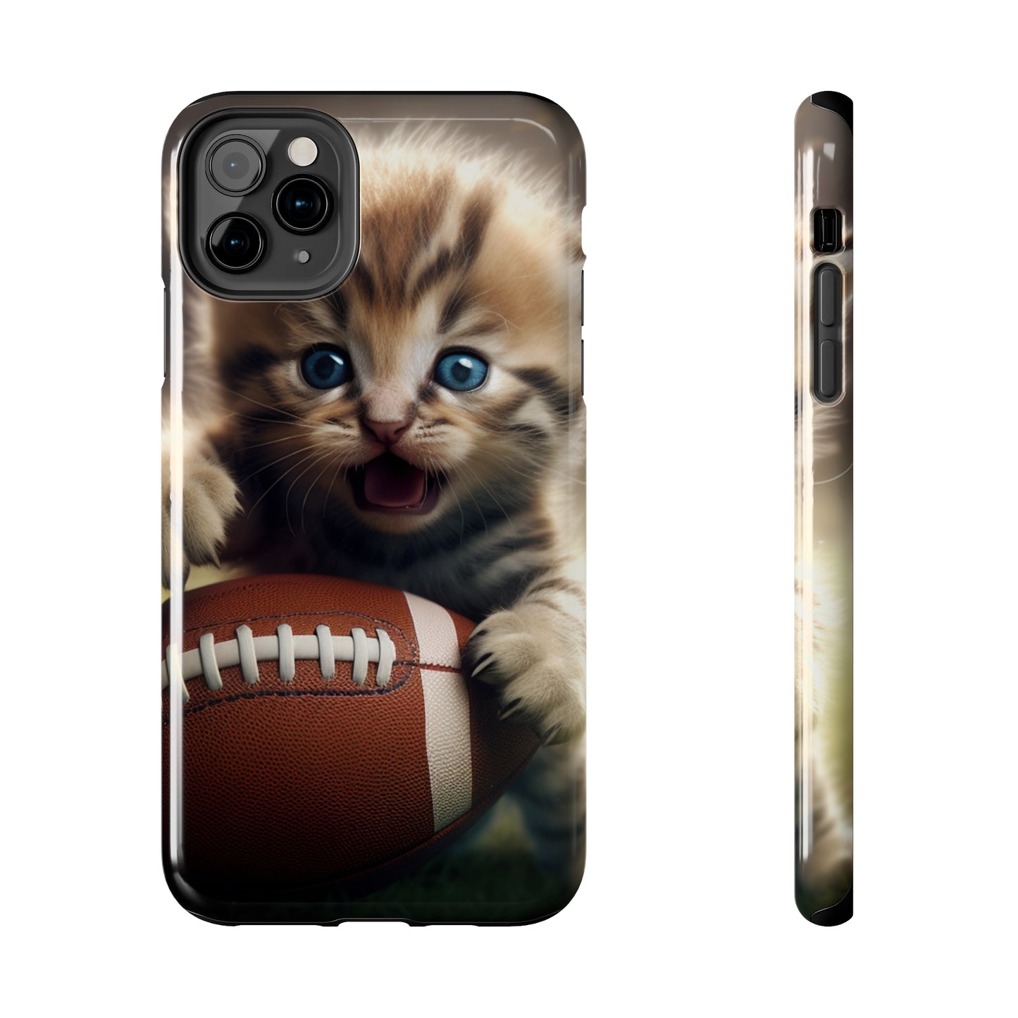 Football Kitten Touchdown: el juego deportivo ganador de Tabby - Estuches resistentes para teléfonos