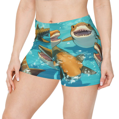 Tiger Shark: Ocean Marine Wildlife - Underwater - Women's Shorts (AOP)