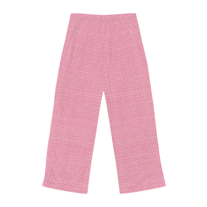 Diseño de tela refrescante inspirado en la mezclilla rosa pastel - Pantalones de pijama para mujer (AOP) 