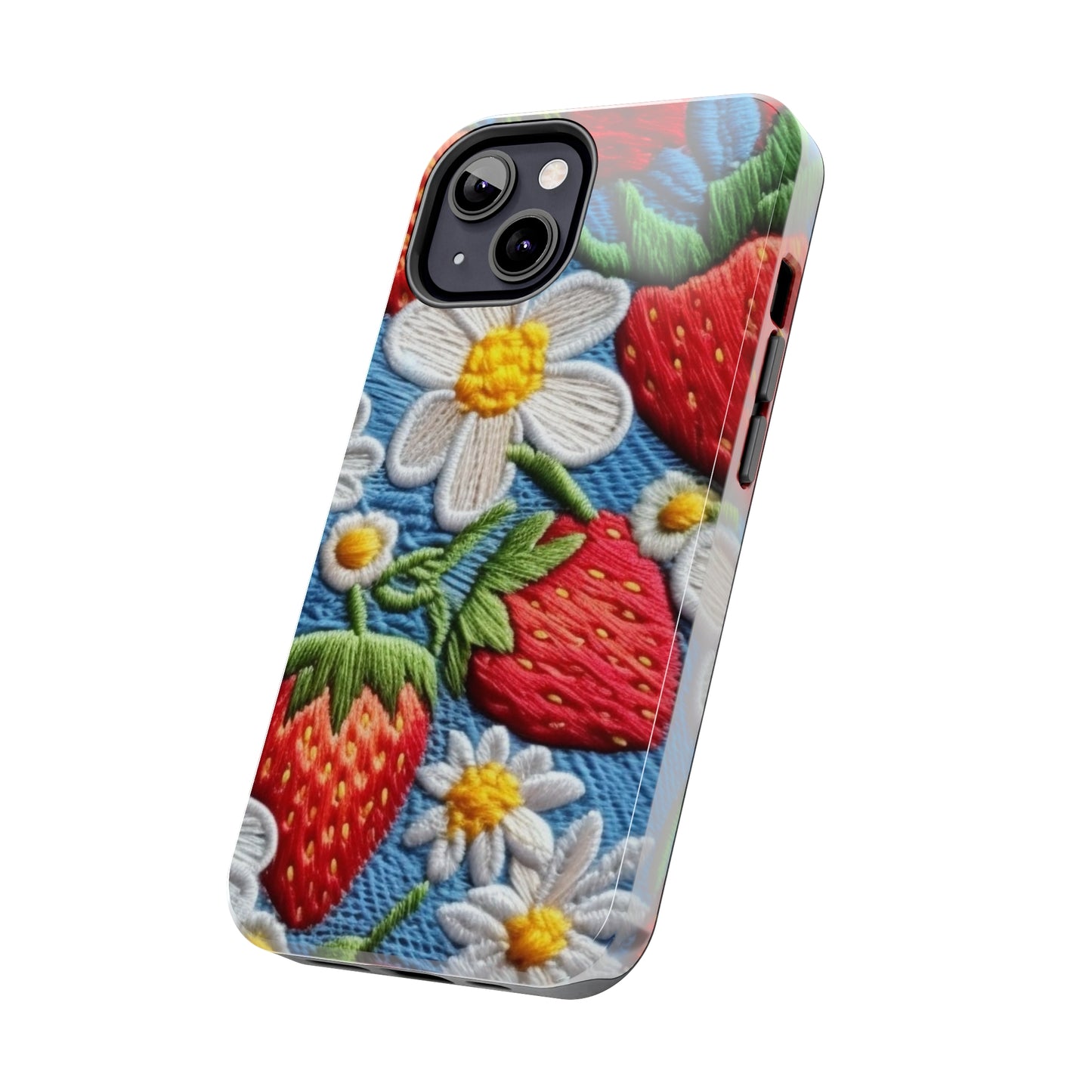 Orchard Berries: Juicy Sweetness from Nature's Garden - Fresh Strawberry Elegance - Tough Phone Cases