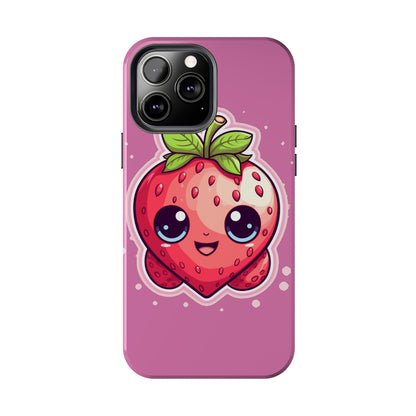 Kawaii Strawberry Adventure - Anime Classic Traditional Japanese Fruit - Otaku Artwork - Tough Phone Cases