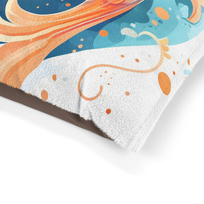 Charming Cartoon Fish Pisces - Dreamy Zodiac Illustration - Pet Bed