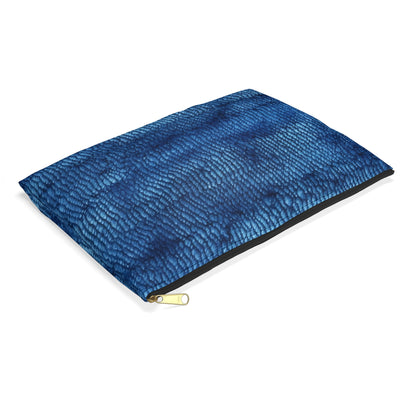 Blue Spectrum: Denim-Inspired Fabric Light to Dark - Accessory Pouch