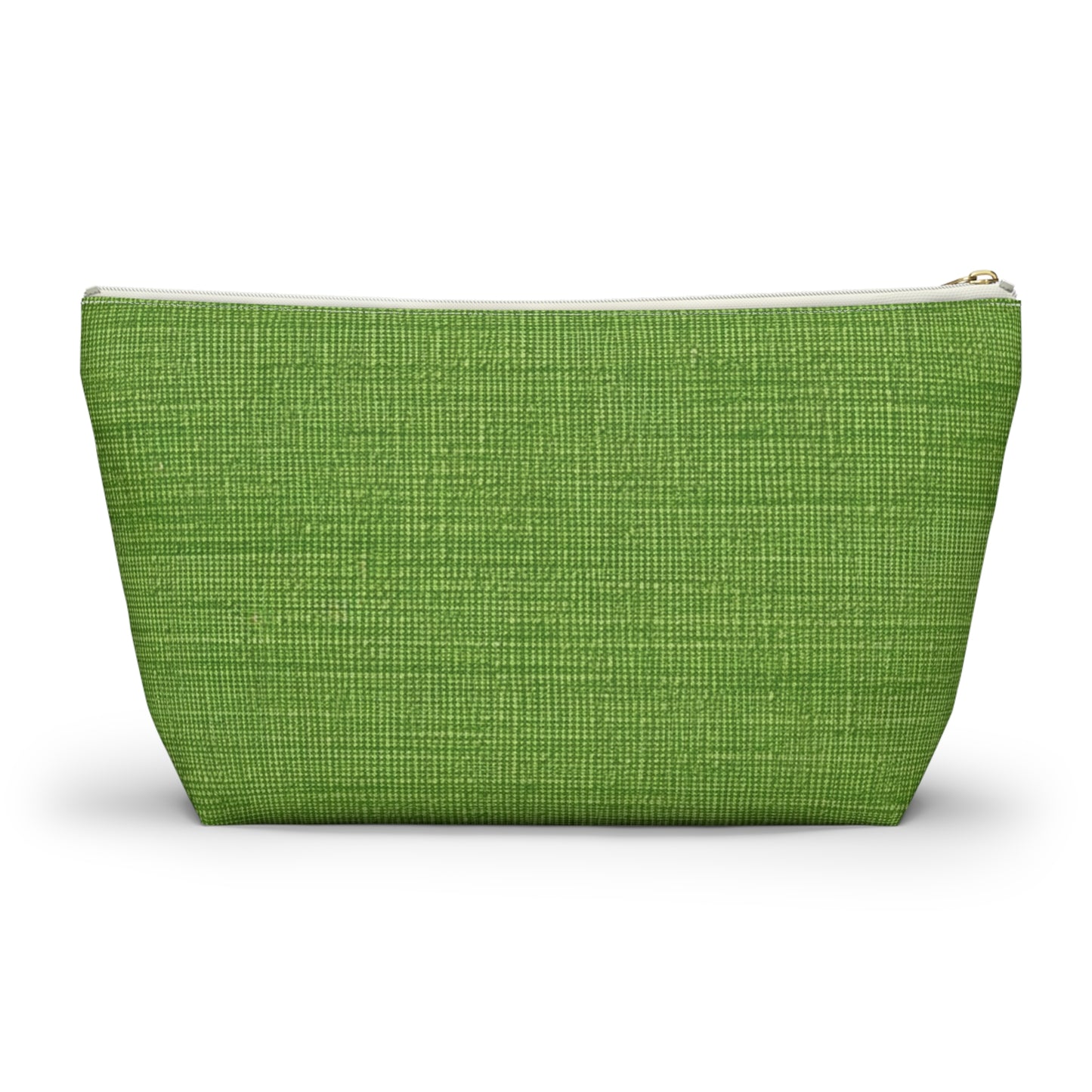 Olive Green Denim-Style: Seamless, Textured Fabric - Accessory Pouch w T-bottom