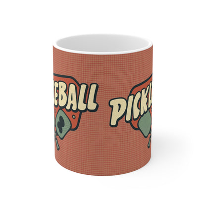 Pickleball Retro - Taza de Cerámica 11oz