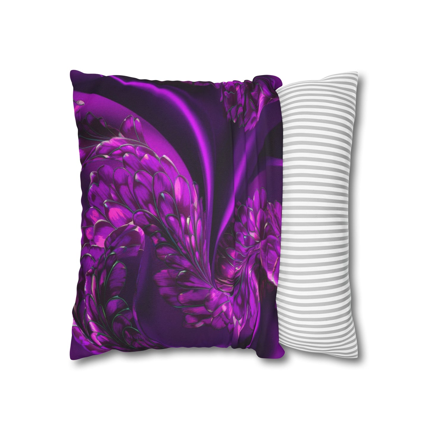 Purple Silk, Spun Polyester Square Pillowcase