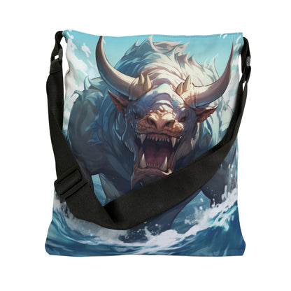 Bull Shark Fusion: Water Fantasy - Hybrid Ocean Marine Animal - Adjustable Tote Bag (AOP)