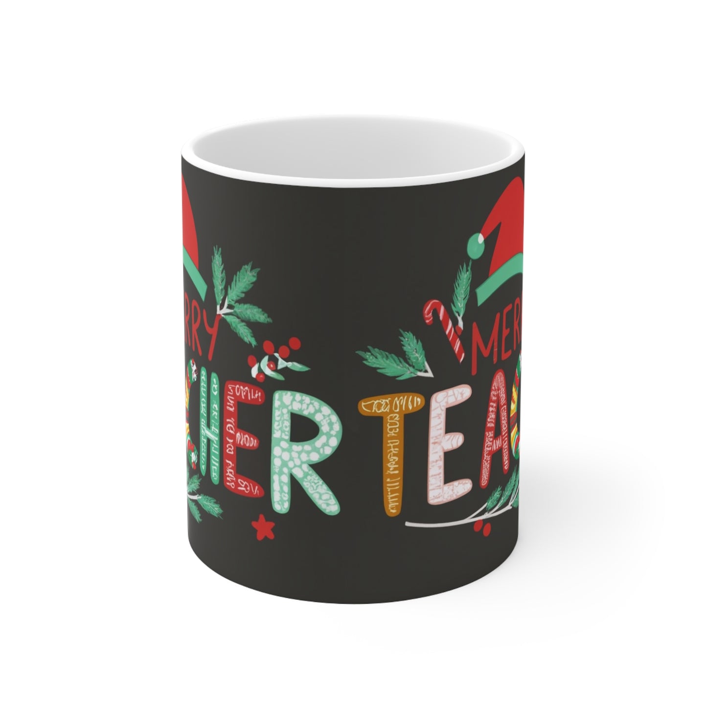 Merry Teacher Winter Holiday - Ceramic Mug 11oz