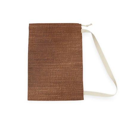 Luxe Dark Brown: Denim-Inspired, Distinctively Textured Fabric - Laundry Bag