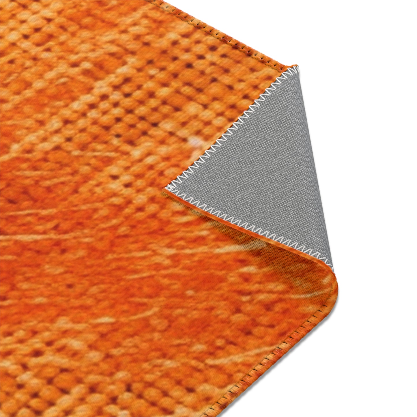 Burnt Orange/Rust: Denim-Inspired Autumn Fall Color Fabric - Area Rugs