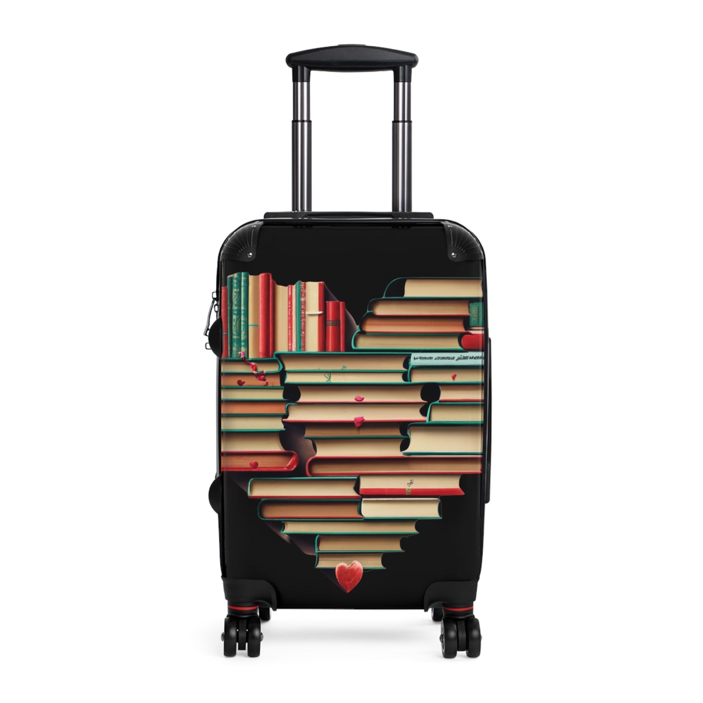 Book Lover: Heart-Shaped Stack of Bookish Novels - Suitcase