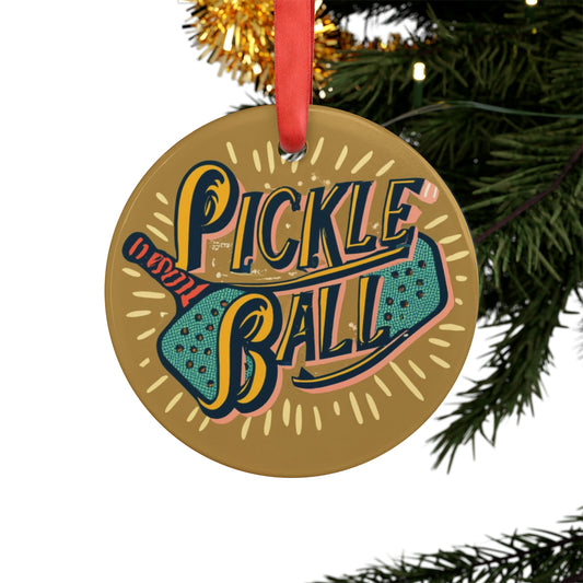 Pickleball Sport - Nostalgic Retro - Sport Game - Acrylic Ornament with Ribbon