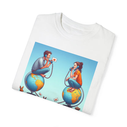 Long Distance Relationship, Unisex Garment-Dyed T-shirt