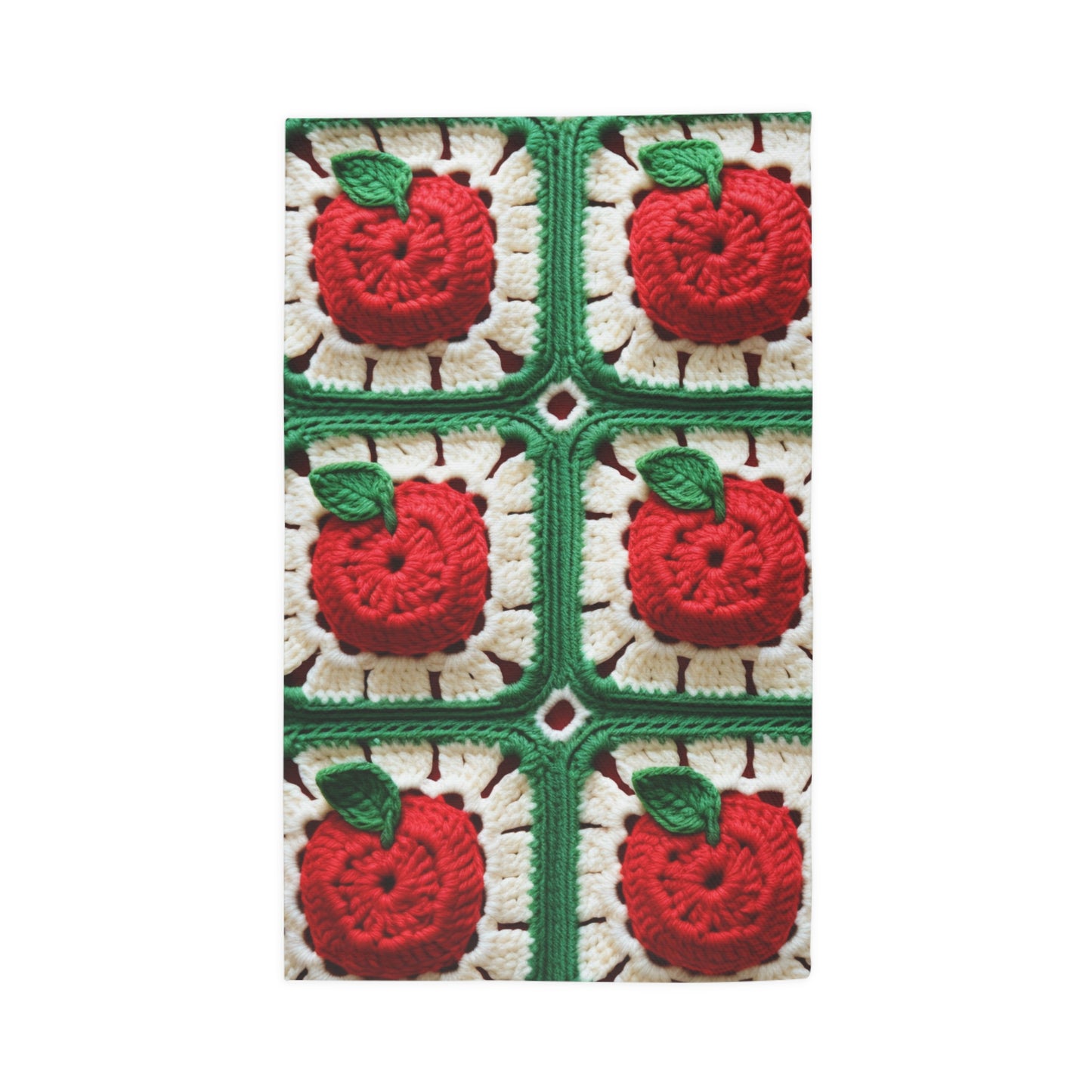 Apple Granny Square Crochet Pattern: Wild Fruit Tree, Delicious Red Design - Dobby Rug