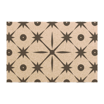 Home Walk In Outside Classic Star Designer Door Coir Mat - Grade A Tufted Coir Coconut Fiber