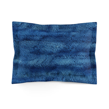 Blue Spectrum: Denim-Inspired Fabric Light to Dark - Microfiber Pillow Sham