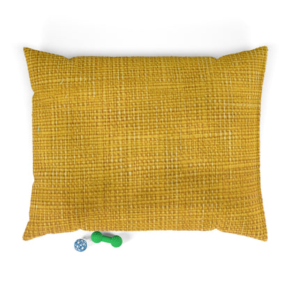 Radiant Sunny Yellow: Denim-Inspired Summer Fabric - Dog & Pet Bed