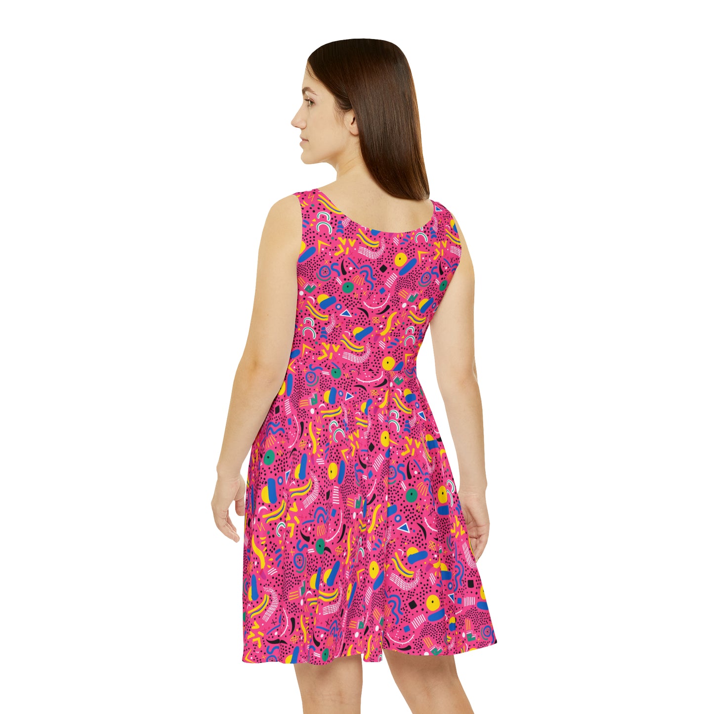 Womens Printed Shirtdress - Women's Skater Dress (AOP)