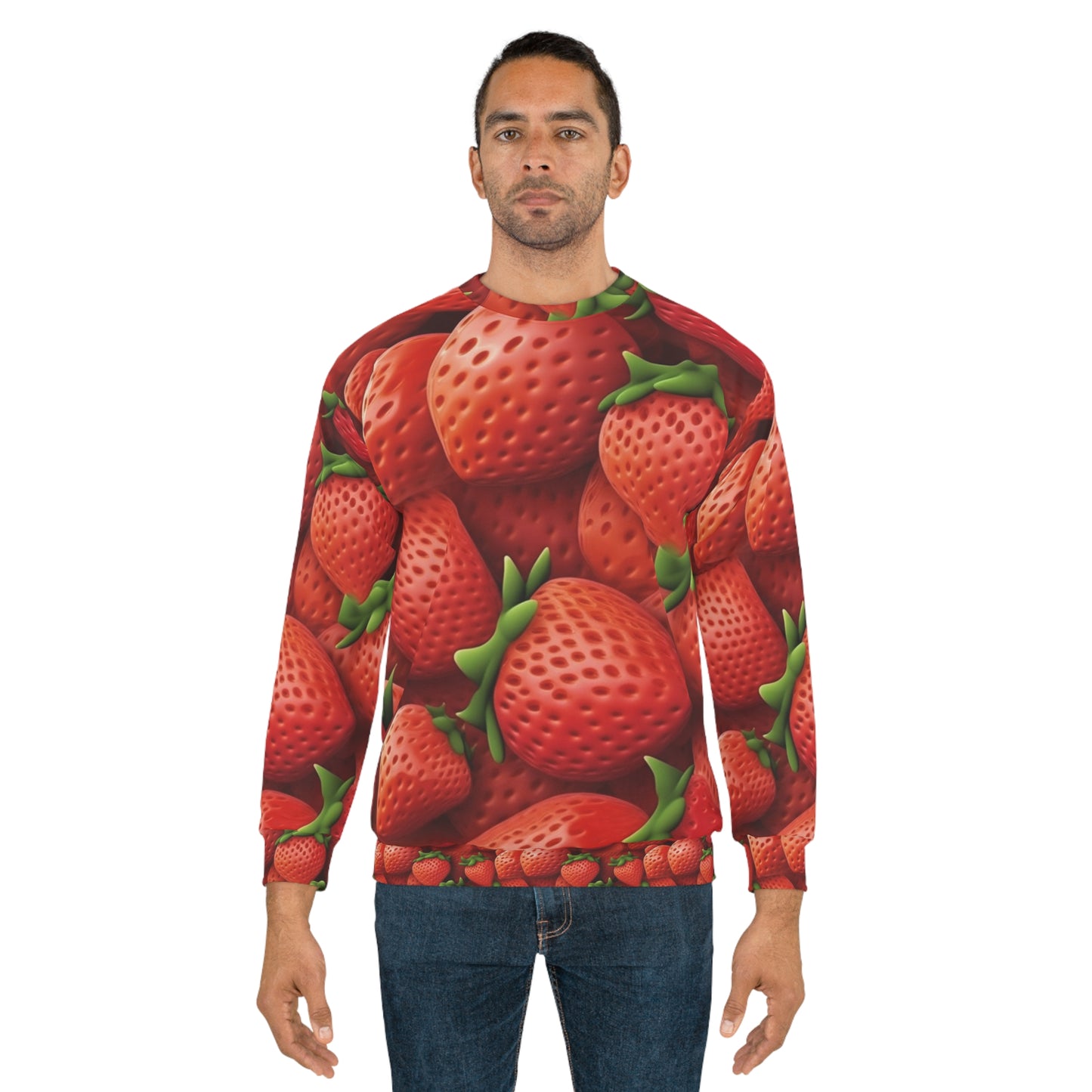 Fresas de jardín- Wild Sweet Gourmet - Granja que cultiva fruta roja madura -Sudadera unisex (AOP) 