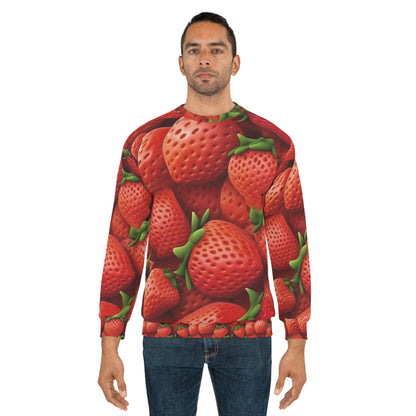 Fresas de jardín- Wild Sweet Gourmet - Granja que cultiva fruta roja madura -Sudadera unisex (AOP) 