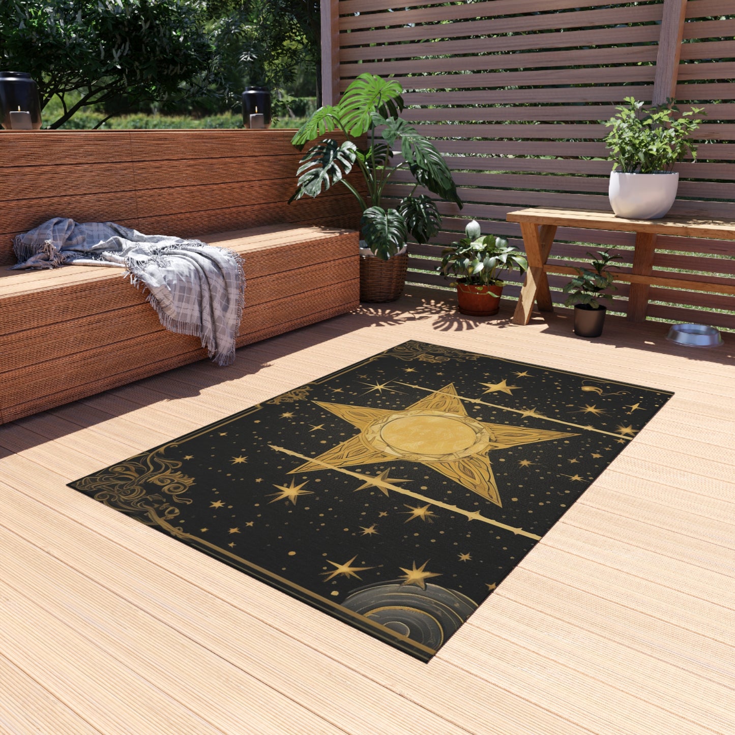 The Star Tarot Card - Symbol of Faith and Optimism - Outdoor Rug