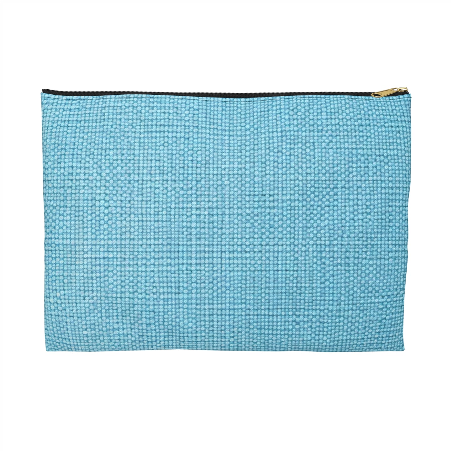 Bright Aqua Teal: Denim-Inspired Refreshing Blue Summer Fabric - Accessory Pouch