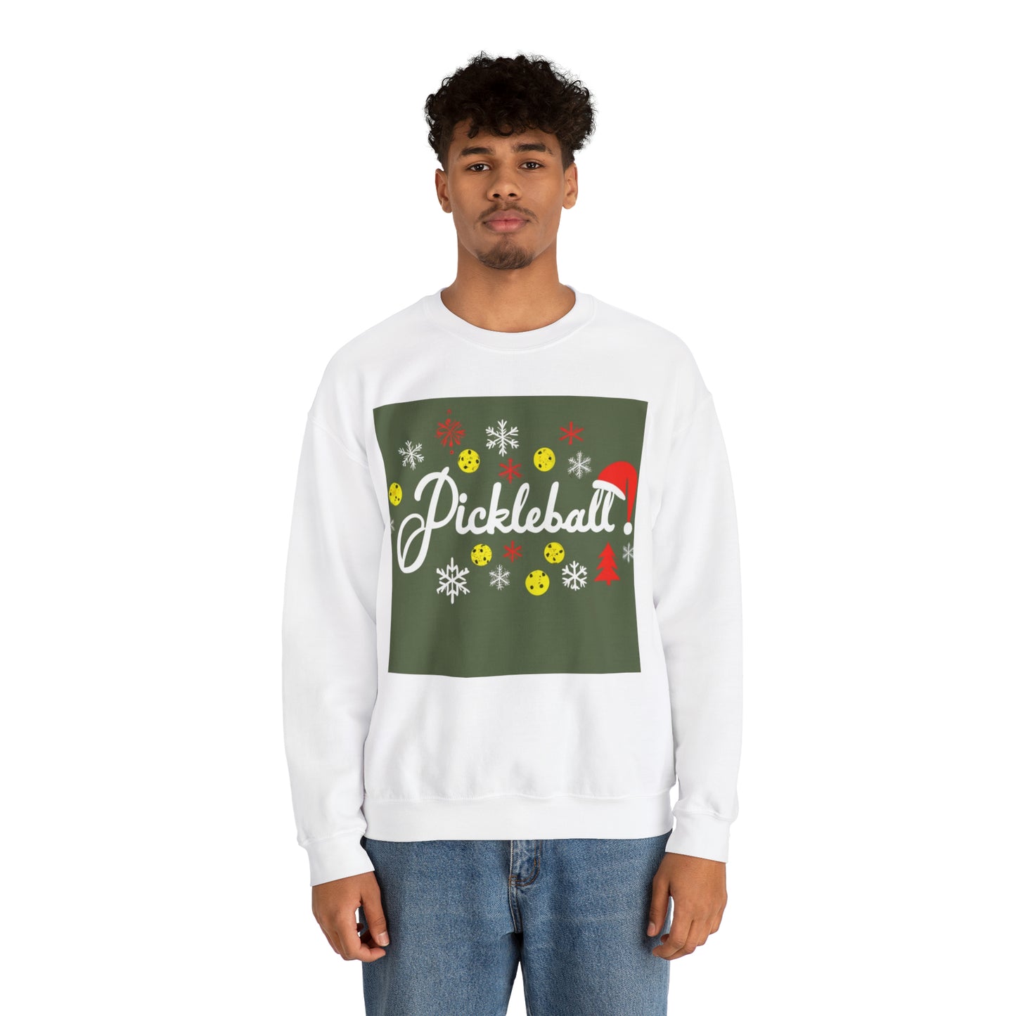 Día del Pickleball - Juego de pelota deportiva - Navidad navideña - Sudadera unisex Heavy Blend™ Crewneck 