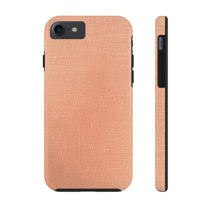 Soft Pink-Orange Peach: Denim-Inspired, Lush Fabric - Tough Phone Cases