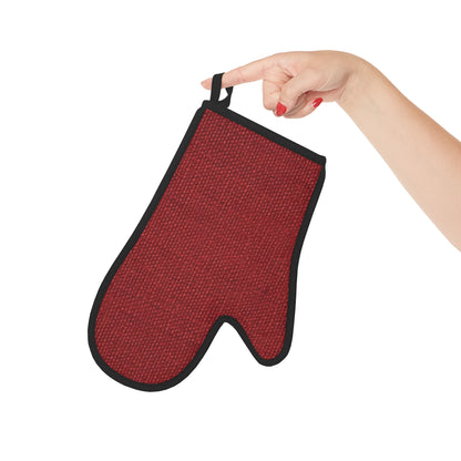 Bold Ruby Red: Denim-Inspired, Passionate Fabric Style - Oven Glove