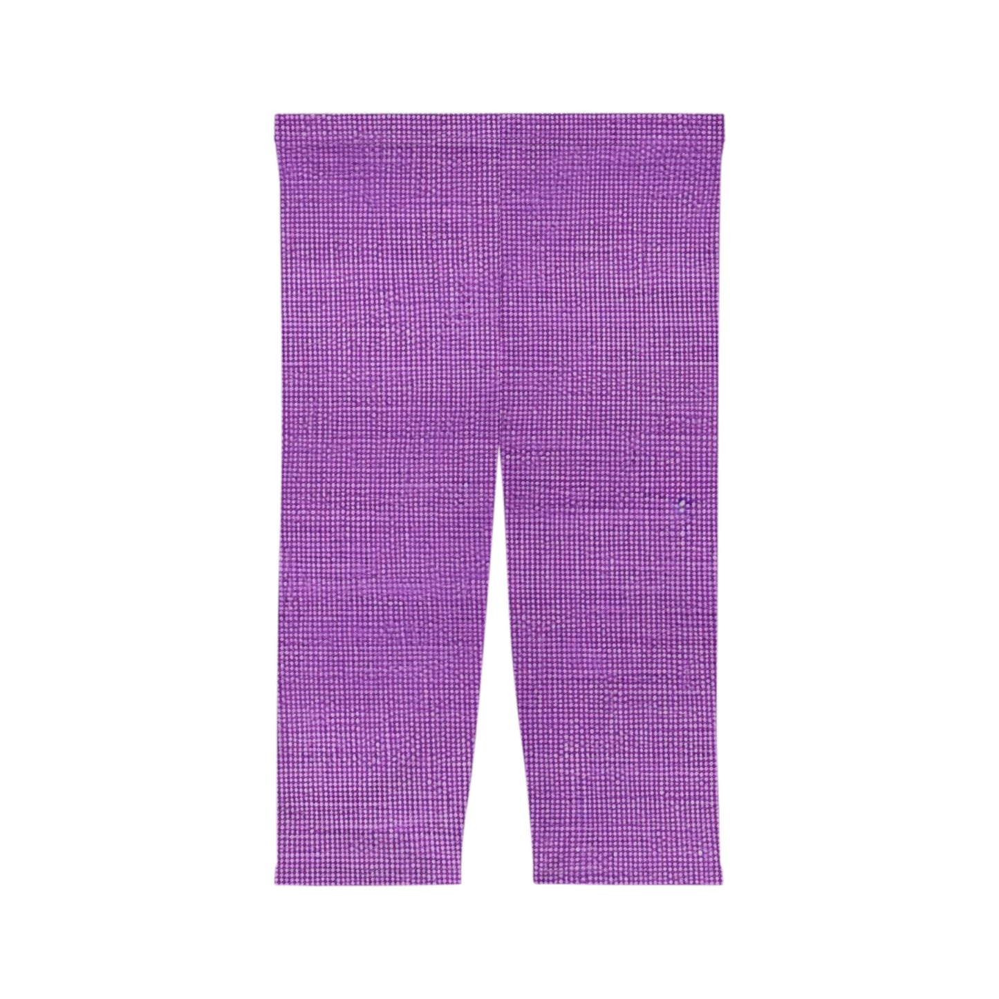 Hyper Iris Orchid Red: Denim-Inspired, Bold Style - Women’s Capri Leggings (AOP)