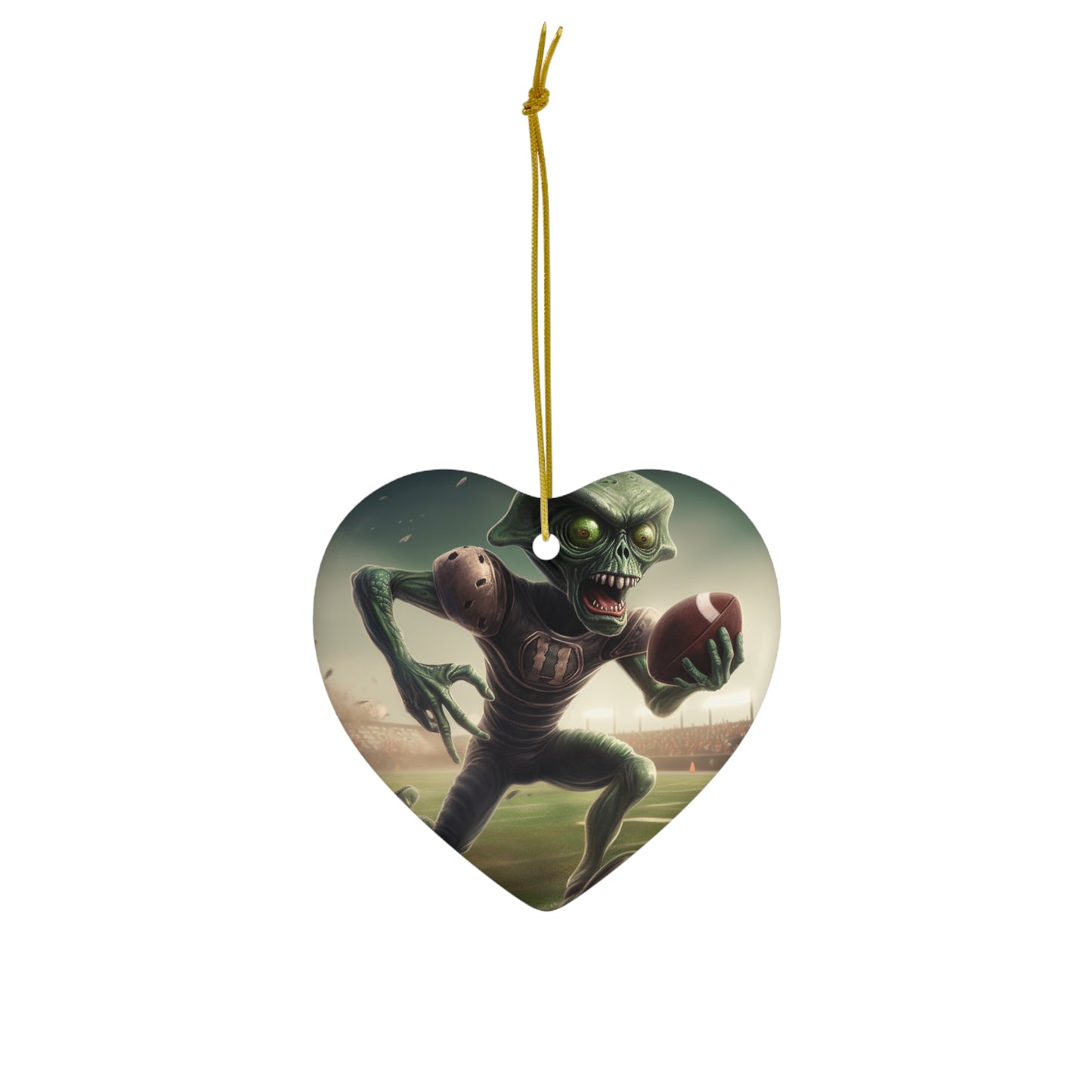 Alien Football Space Sport Game Stadium Athlete Galaxy Player - Ceramic Ornament, 4 Shapes