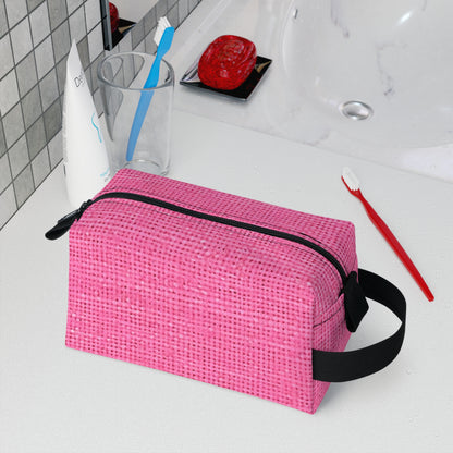 Doll-Like Pink Denim Designer Fabric Style - Toiletry Bag