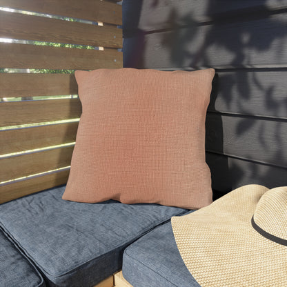 Soft Pink-Orange Peach: Denim-Inspired, Lush Fabric - Outdoor Pillows