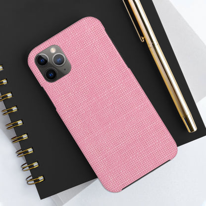 Pastel Rose Pink: Denim-Inspired, Refreshing Fabric Design - Tough Phone Cases