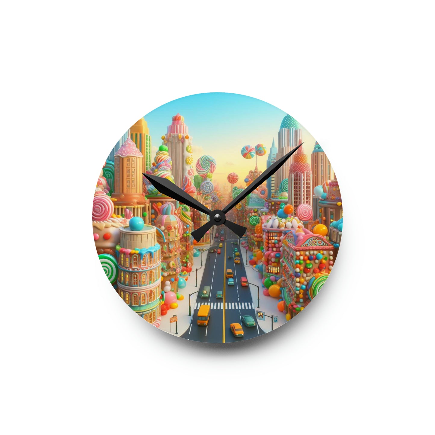 Reloj de pared acrílico Candy World Land