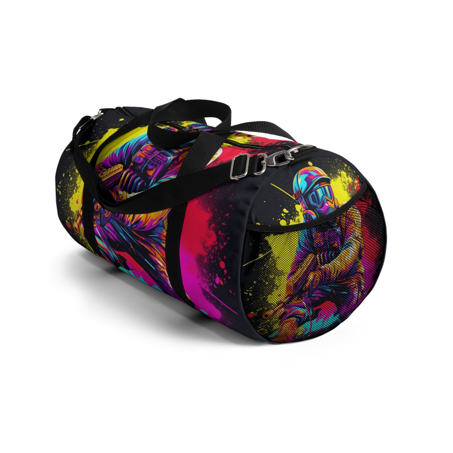 Paintball Action Sport: Player in Battle, Paint Splatter - Duffel Bag