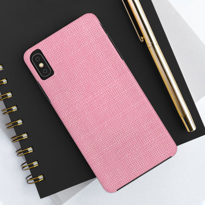 Pastel Rose Pink: Denim-Inspired, Refreshing Fabric Design - Tough Phone Cases