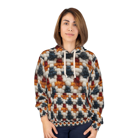 Artisan Weaves: Boucle Elegance - Unisex Pullover Hoodie (AOP)