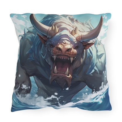 Bull Shark Fusion: Water Fantasy - Hybrid Ocean Marine Animal - Outdoor Pillows