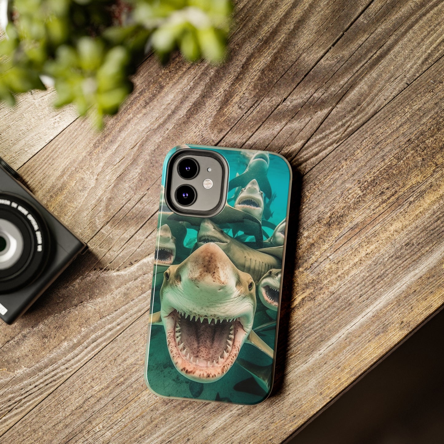 Laughing Lemon Sharks: Joyful Sea Jaws Ocean Deep - Tough Phone Cases