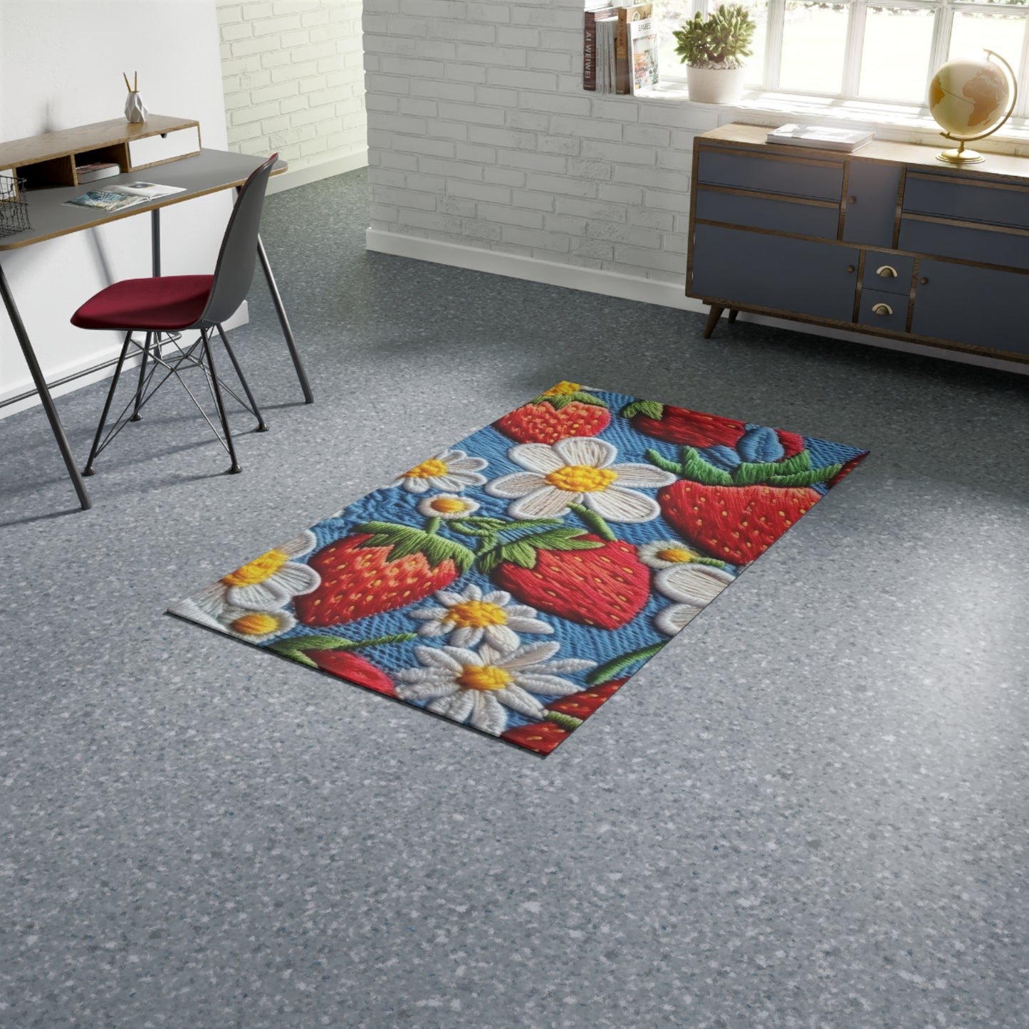 Orchard Berries: Juicy Sweetness from Nature's Garden - Fresh Strawberry Elegance - Dobby Rug