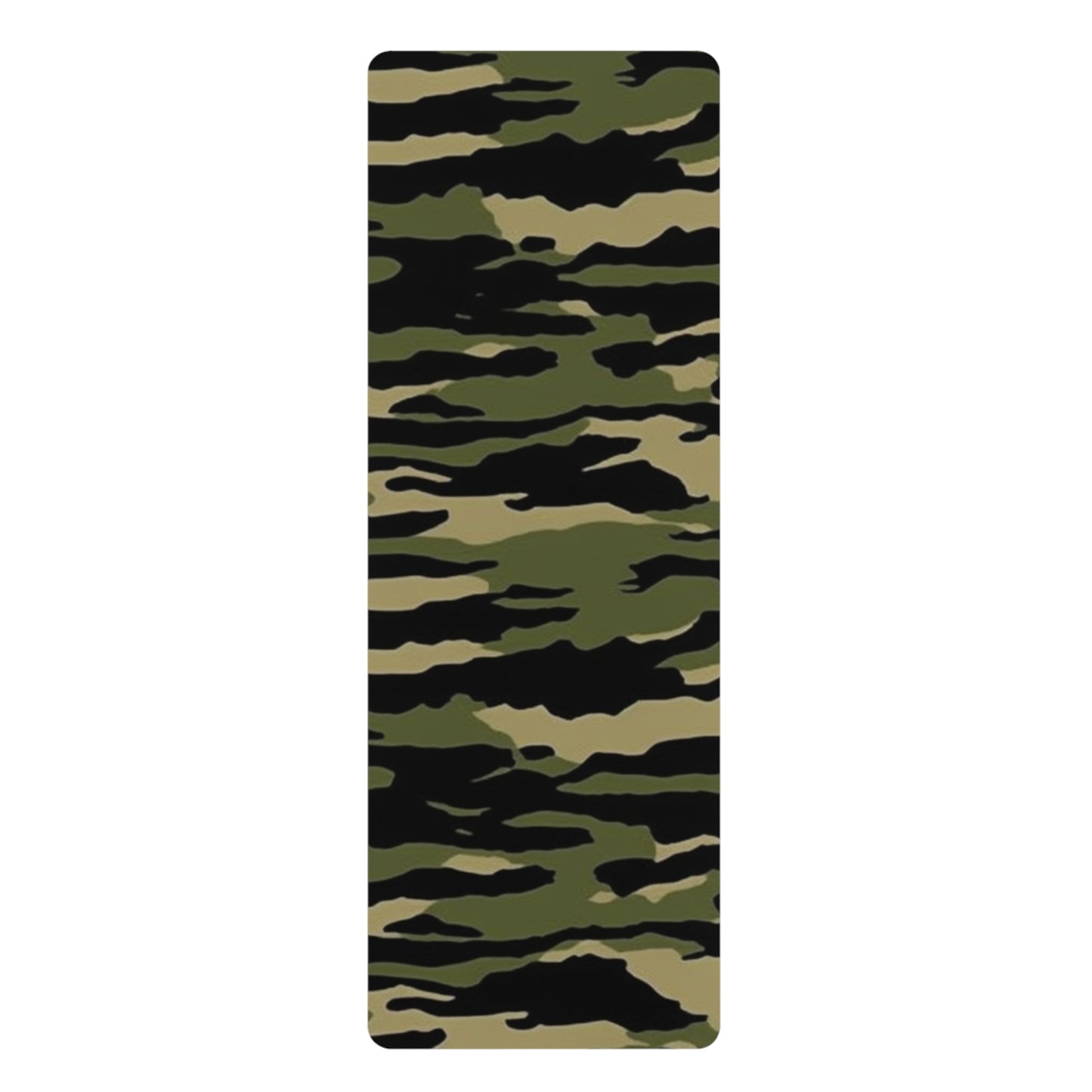 Tiger Stripe Camouflage: Military Style - Rubber Yoga Mat