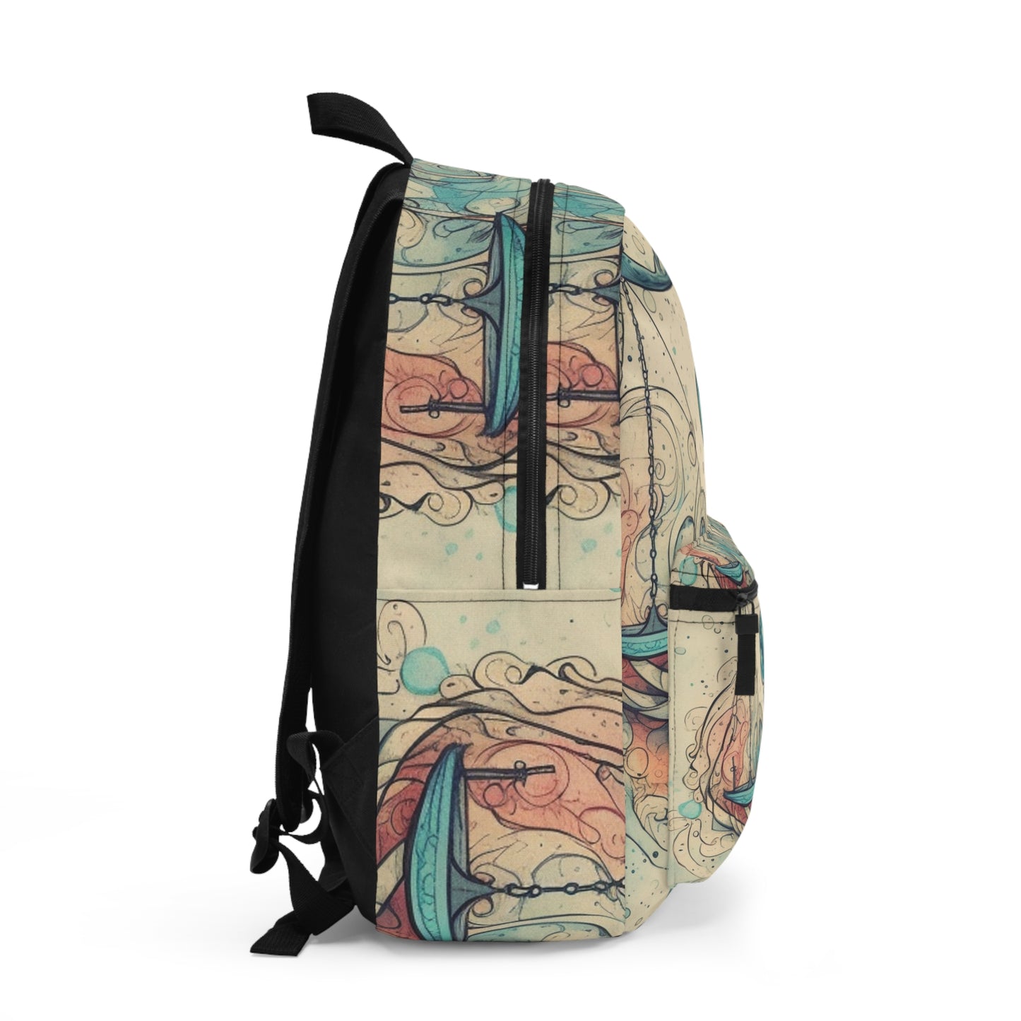 Libra Zodiac - Astrology Sign Street Art Equilibrium in Pastels - Backpack